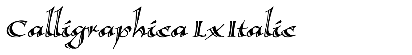 Calligraphica Lx Italic